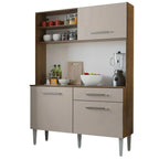 Armário de Cozinha Compacta 120cm Rustic/Crema